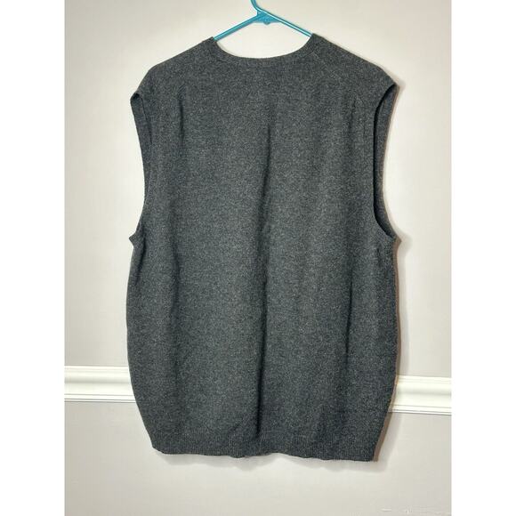 Brooks Brothers Wool Sweater Vest Vneck Mens XL USA Grey - Picture 4 of 6